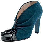 Patent leather and suede ankle boots, Olivia Morris.