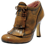 Burnished leather ankle boots, Seychelles.