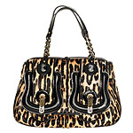 Goat-hair bagwith patent-leather details, Fendi.
