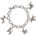 Sterling-silver bracelet with sterling-silver dog charms, Tiffany & Co..