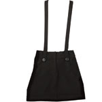 Polyester-viscose skirt with suspenders, 