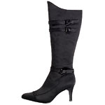 Satin boots, Payless.