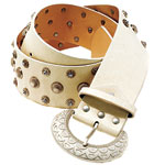 Faux-leather belt with rhinestones, Planet Funk.