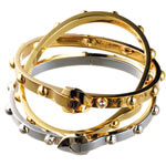 18kt-gold bracelets with diamonds, Louis Vuitton.