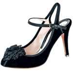 Velvet shoes, Moschino.