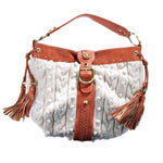 Wool with leather trim bag, Rafe.