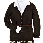 Black button down cardigan, Ann Taylor.