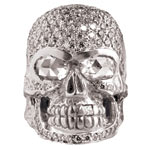 Ring Skull of 18kt gold and pavé diamonds, Loree Rodkin.