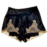 Silk-nylon boudoir shorts, Leigh Bantivoglio.