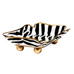 Handpainted recycled metal tray in zebra pattern, Jayes Creations.