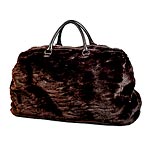 Faux-fur bag in chocolate, Z Gallerie.