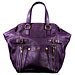 Buffalo leather Downtown tote in Viola, YSL, $1,595; ysl.com.