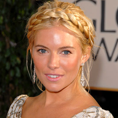 Sienna Miller in a Bohemian hairstyle