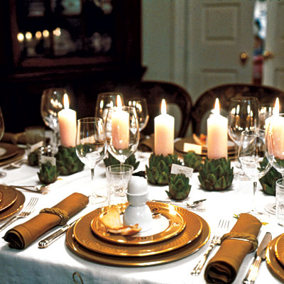 Colin Cowie, artichoke, centerpiece, Colin Cowie Chic