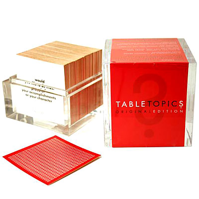 Table Topics, conversation cards, hostess gifts, style 101