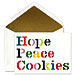 Fine Stationery, holiday card, Christmas card, Kate Spade, Hope Peace Cookies