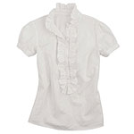 Short-sleeve ruffle top, Delia's.