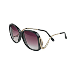 Plastic sunglasses with metal accents, Alloy.