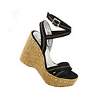 Wedge sandal with ankle strap, Bamboo, Bamboo 54.