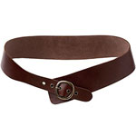 Leather belt with brass buckle, Gap.