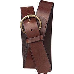 Leather belt with round buckle, Gap.