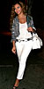 Beyonce in Malandrino, Joe's Jeans, and Christian Louboutin