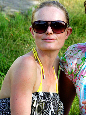 Kate Bosworth, celebrating her 25th birthday on Sydney's Harbour beach, Australia