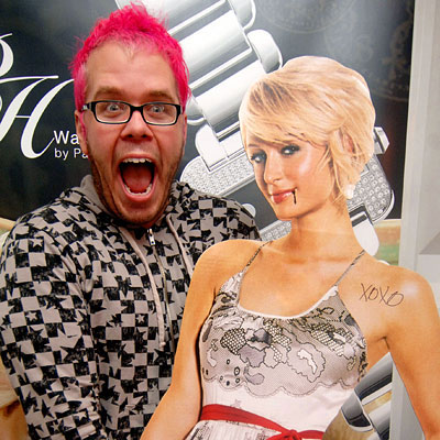 perez hilton pink hair