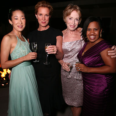 Sandra Oh, Elizabeth Perkins, Holland Taylor, Chandra Wilson, Sandra Oh and Perrier-Jouet Fleur de Champagne Emmy nominee dinner