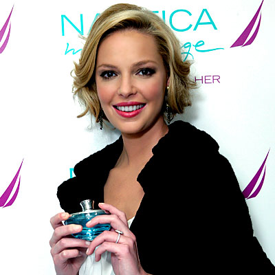 Katherine Heigl enjoyed a day at the beach when she unveiled the new perfume