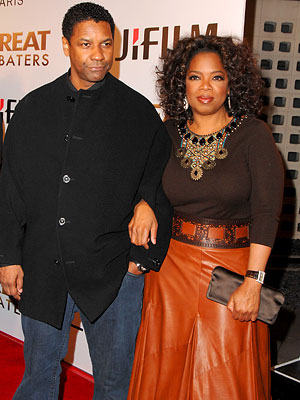 Denzel Washington, Oprah Winfrey, Premiere of The Great Debaters, Los Angeles