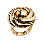 Gold-plated ring, Etienne Aigner.