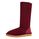Polyester-wool knit and suede boots, Ugg Australia.