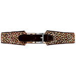 Patent-leather belt, Calvin Klein.