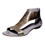 Ostrich sandals, Calvin Klein.