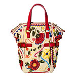 Canvas-and-leather mini tote, Yves Saint Laurent.