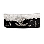 Resin, metal and strass hair clip, Chanel.