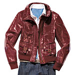 Patent leather jacket, Development by Erica Davies.