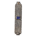 Nickel mesh with cubic zirconia bracelet, Jacqueline Jarrot.