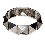 Silver plate bracelets, Stacey Lapidus.