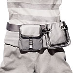 Nylon and patent leather waist bag, Kenneth Cole Reaction.