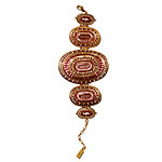 Glass beads and semiprecious stones bracelet, Anthropologie.