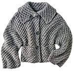 Wool-acrylic cardigan, Shin Choi.