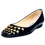 Leather flats with studs, Jimmy Choo.