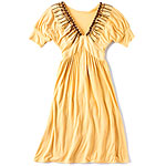 Cotton dress with wood and metal beads, Sweetees.