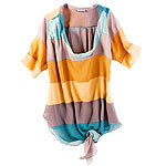 Silk chiffon top with tie, Chris Benz.