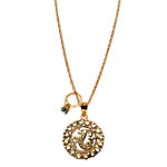 14kt-gold zodiac pendant, Maya Brenner.