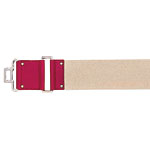 Cotton-spandex belt with leather trim, Express.