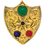 Leather pin, R.J. Graziano.