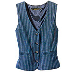 Wool-viscose-polyesterelastane vest, Rachel Mara.